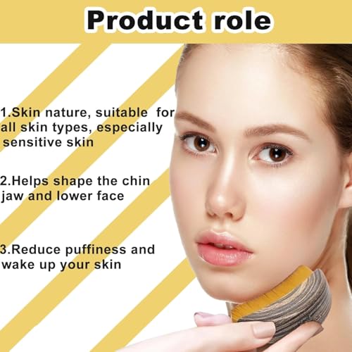 Image of Gadget Deals- Lymphatic contour face brush | contour brush for makeup | contour brush for face massage | facial brush | - lymphatic brush - Neck-Makeup Brushes with Soft Bristles