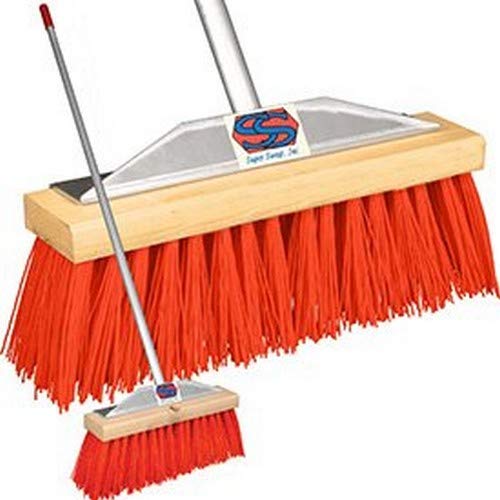 Super Sweep 16-Inch Orange Poly Street Broom