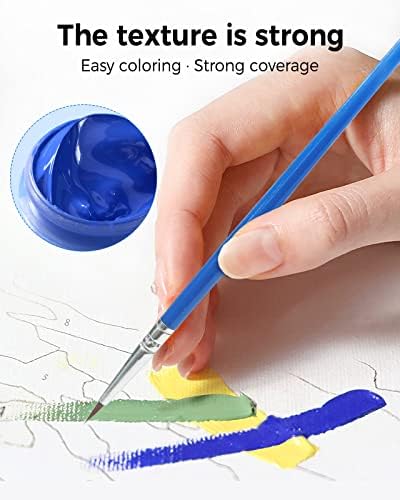Tropical Plant Paint by Numbers for Adults Beginner, Acrylic Watercolor Paint by Number for Kids, Painting by Numbers DIY Gift Canvas Painting Kits 16x16inch, Botany Palm Leaf Flower and Hummingbird 3 41e5yU8UEAL. AC