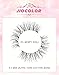 Lashes Natural Look, Wispy Eyelashes, Jiocolor False Eyelashes Natural Look, Fluffy Fake Mink Lashes,12 mm Strip Lashes 10 Pairs D1