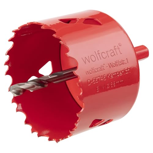 wolfcraft Sierra de corona BiM I 5472000 I Para materiales de obra en seco, madera, plásticos y metales, profundidad de corte de 40 mm