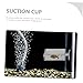 POPETPOP 6pcs Acrylic Fish Feeder Dish Suction Cups Fish Food Holders for Aquariums for Freshwater and Shrimp Tanks and Easy to Install
