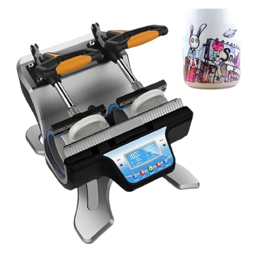 Auto Cup Heat Transfer Machine con diseño de doble estación miniatura 1