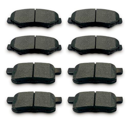 evkingauto 8Pcs Ceramic Brake Pads Sets Front & Rear Replacement ...