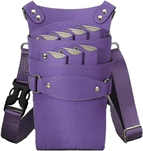 美容師 シザーケース トリマー シザーバッグ ショルダーバッグ トリマー収納 ハサミ収納 理容室 ウエスト ショルダーバッグ はさみ 櫛 収納 サロン 大容量 7丁 家庭用 2way トリマー ツールポーチ サロン レザー 挿し 理容師 トリマー ベルト付