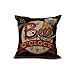 Copricuscino Imbottito 45,7 x 45,7 cm/45cmx45 cm Retro Style Birra Decorazione Modello Series Grigio Marrone Cotone Lino Cuscino Decor my-c1059 – 01#01