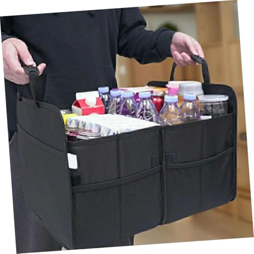Boîte de rangement portable de coffre voiture pour SUV avec compartiments - 7