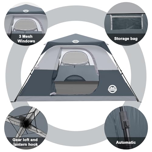 ADSMART Instant Tents for Camping 6 Person Tent Waterproof for Outdoor - Image 4