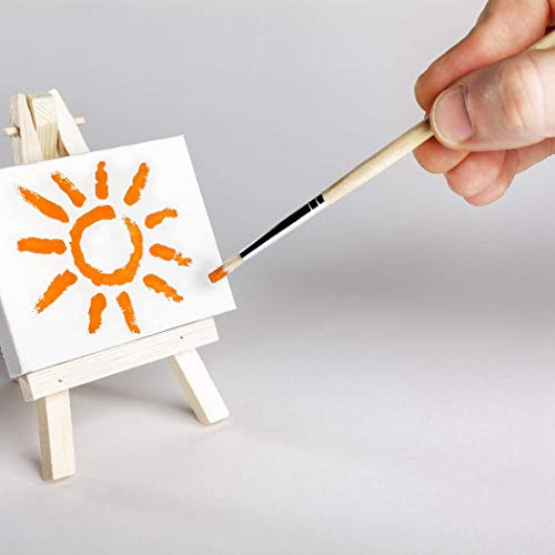 Conjunto de mini cavalete de pintura portátil com cavalete de madeira com tela FunPa