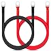 Bolatus Batteriekabel 100cm 25mm² Batterie-Kabel 12V Kupferkabel Kupfer Stromkabel mit Ringösen Autobatterie Kabel KFZ Kabel für bspw. Versorgungsbatterien und Traktionsbatterien(rot und schwarz)