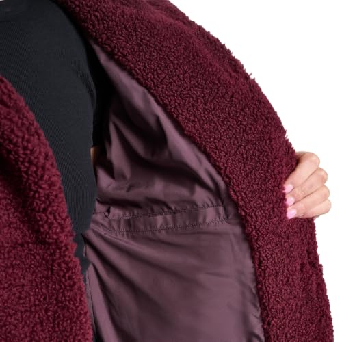 Levi's Patchwork Quilted Teddy Coat, Oxblood, X-Large by Levi's - Used condition - Image 3