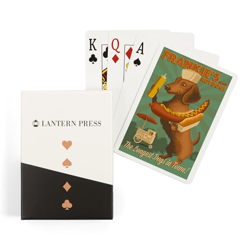Lantern Press Dachshund, Baraja de 52 Cartas de Póker