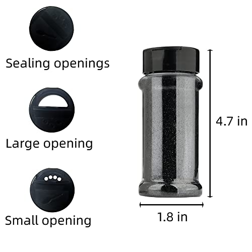 Xczbx Fine Glitter,Resiner Holographic Fine Glitter Powder - 1.7Oz/50G, 1/64" Metallic Epoxy Resin Glitter Sequins Flakes For Tumblers,Slime, Nails, Paint, Art Crafts - Black Glitter #TOP2