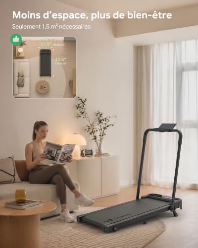 UREVO Tapis de Course Pliable avec Inclinaison 12% – vue 3