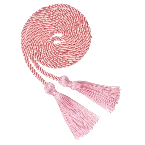 GHGMAO Pink Graduation Cord Graduation Honor Cords for Class of 2026 Rayon Braided Grad Cord with Tassels 68 Long Polyester Yarn Honor Ropes for Bachelor Master Doctoral
