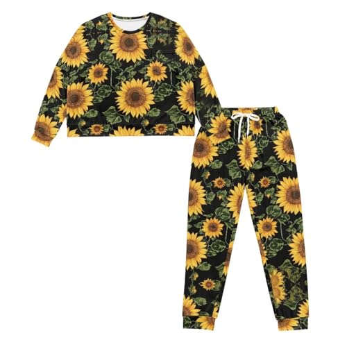Image of Women's Pajamas Set Soft 2 Piece Loungewear Long Sleeve Pj Set Matching Sleepwear with Pockets for Women Plus Size