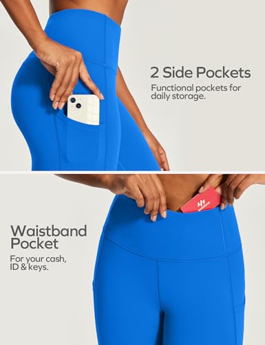 Image of Ewedoos Capri Leggings for Women High Waisted Yoga Pants with Pockets for Women Tummy Control Workout Leggings Yoga Capris