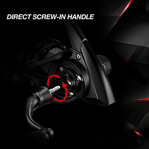 Piscifun Carbon X Spinning Reels, Light To 5.7Oz, 5.2:1 Low Speed Gear Ratio, Carbon Frame And Rotor, 10+1 Shielded Bb, Smooth Powerful Freshwater Spinning Fishing Reel, 1000 Series #TOP6