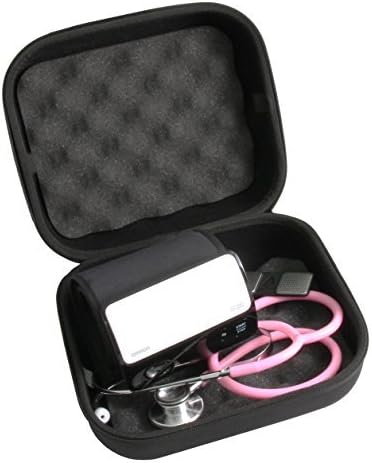 CASEMATIX Blood Pressure Monitor Carry Case Compatible with Arm Blood Pressure Monitor, Blood Pressure Cuff Machine, Pulse Monitors and Cables - Case Only