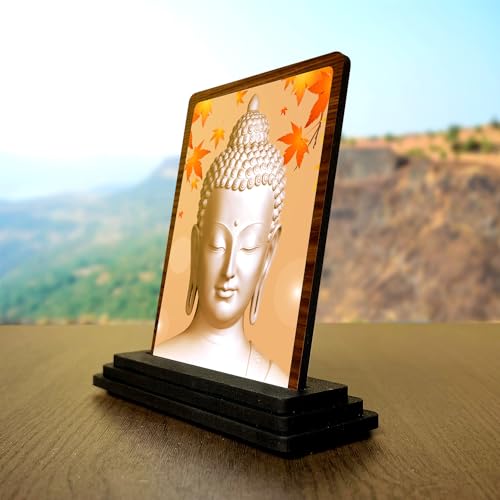 Image of Handcrafted Buddha Idol for Car Dashboard & Study Table - Vastu Shastra Zen Buddha Showpiece for Good Luck & Protection - Ideal Spiritual Gift for New Car & Housewarming