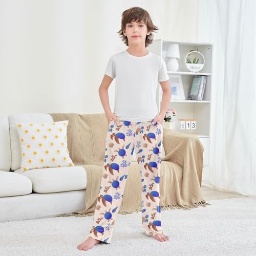 Boys' Pants Sea Ocean Animal Coral Long Bottoms Jogger Pants Elastic Waist Trousers with Pockets S-XL3