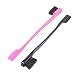 Semoic Double Sided Edge Control Hair Brush Comb Combo Pack 2 Pieces Pink and Black