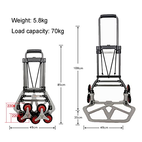 Carretilla plegable portátil HUA de aluminio 70kg miniatura 2