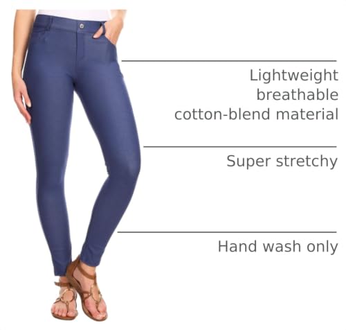 Image of YELETE Women's Basic Five Pocket Stretch Jegging Tights Pants