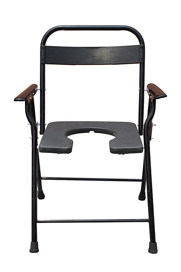 BMEDN Foldable Heavy Disabled Steel Commode Chair with Toilet Seat For Unisex full Black (Made in India) (B0CX99KSNL) Amazon Price History, Amazon Price Tracker
