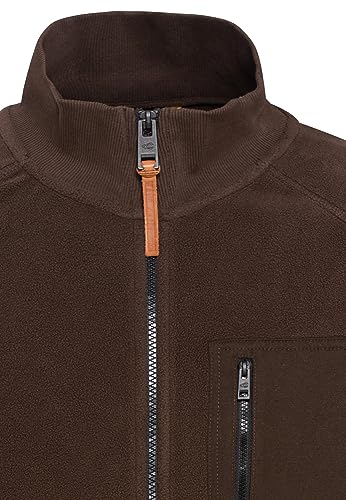 camel active Herren Fleecejacke aus recyceltem Polyester Braun, Menswear-M