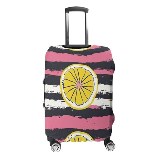 Yellow Lemon Slices Luggage Covers Tsa Approved Suitcase Cover Elastic Washable Luggage Sleeve Carry on Cover Protector Anti-Scratch Suitcase Protector Fits 19-30 Inch Case(M)4