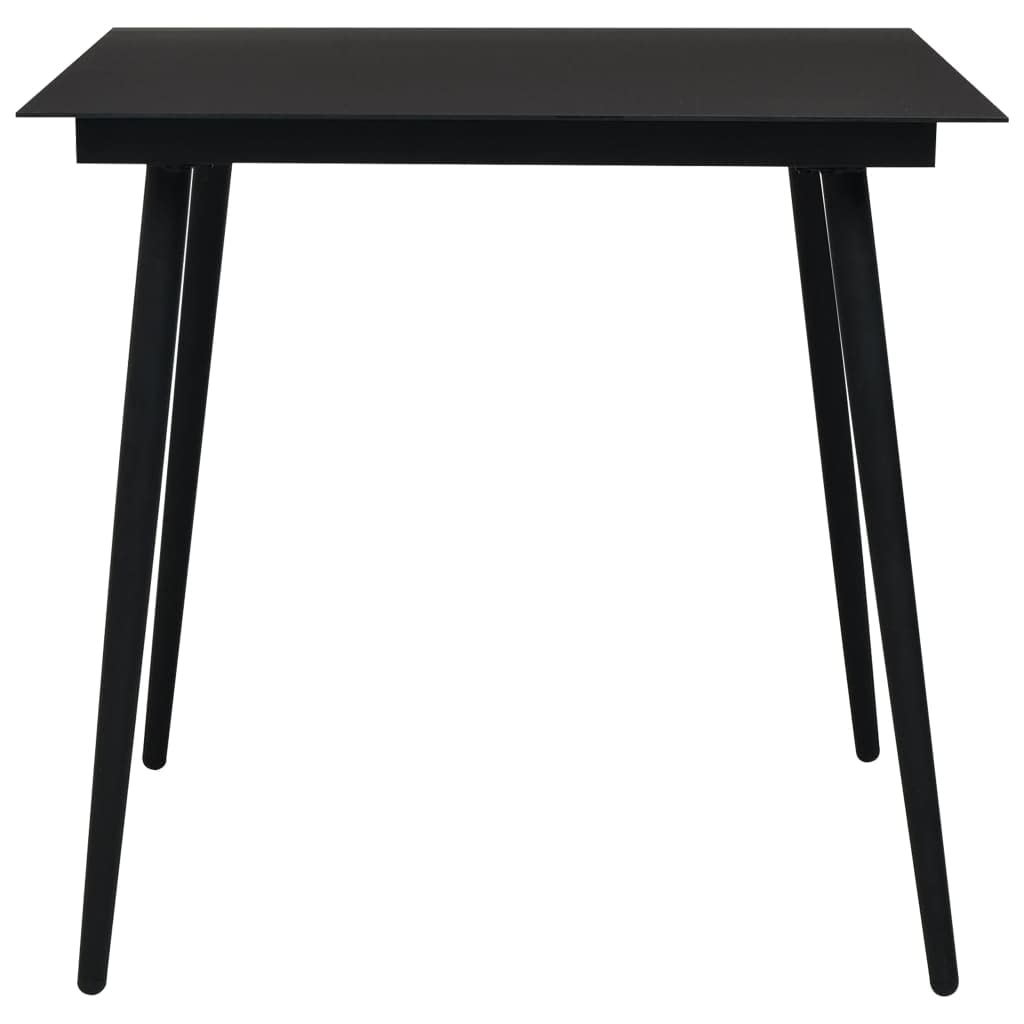 Muebles de exterior - Juego de comedor de 3 piezas para exteriores de ratán y muebles de vidrio