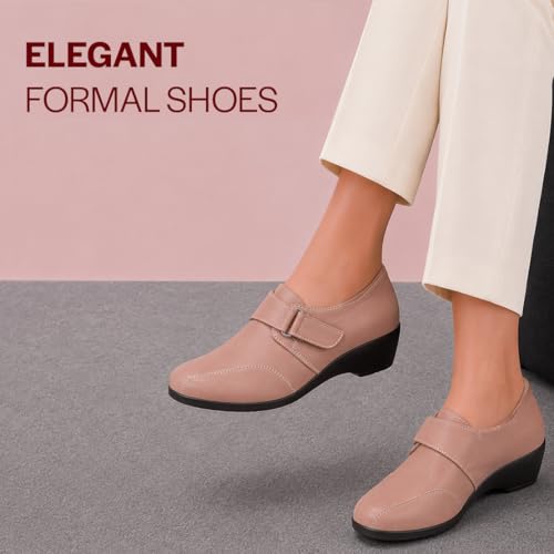 Image of FAUSTO Women's Outdoor Fashion Hook and Loop Platform Heel Wedges