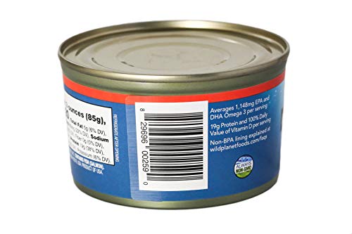 Wild Planet Wild Sockeye Salmon With Skin And Bones, Tinned Fish, Canned Salmon, Sustainably Caught, Non-Gmo, Kosher, Gluten Free, Keto And Paleo, 7.5 Ounce (Pack Of 12) #TOP3