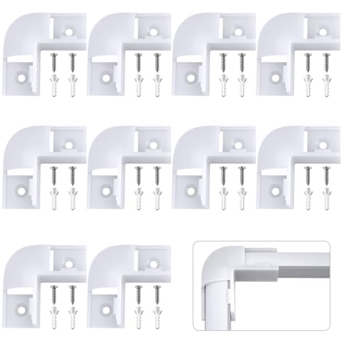 HOMMAND 10 Pièces Connecteur d'angle profilé LED en Forme de V, Connecteur d'angle à 90 Degrés pour Profilé en Aluminium à LED, Vis incluses