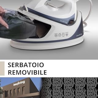 Innoliving Ferro da Stiro con Generatore Vapore Continuo INN-681, Potenza 2250W, Serbatoio da 1.1Litri, Pressione Vapore 3,5 Bar, con Funzione Anticalcare e Piastra in Ceramica