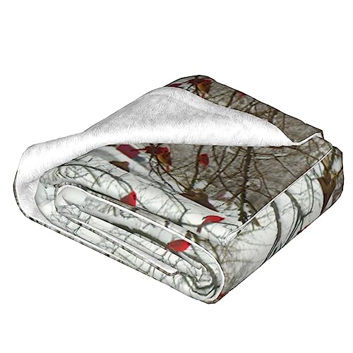 Couverture imprimée bouleaux chaude et douce - Plaid grand format pour lit - 4