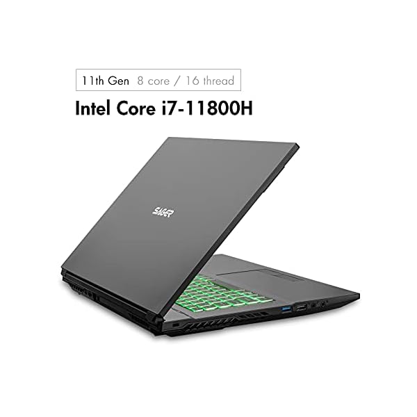 Sager NP7879PQ 17.3-Inch Thin Bezel FHD 144Hz 72% NTSC Gaming Laptop, Intel i7-11800H, RTX 3060 6GB, 32GB RAM, 1TB NVMe SSD + 1TB HDD, Windows 10