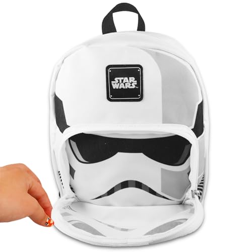 Star Wars Conjunto de mini mochila feminina – Mochila Storm Trooper de lona de 25,4 cm com bolso fro
