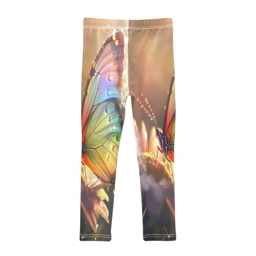 Toddler Girls Leggings Printed Yoga Pants Leggings Butterfly with Rainbow for Kids2