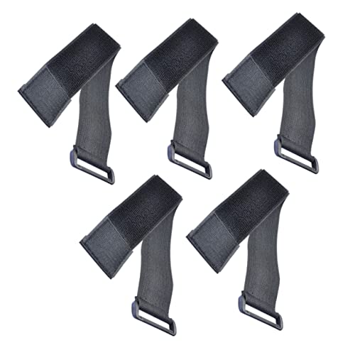 Mipcase Sturdy Elastic Tie Ropes 5 Pack 30cm Buckle Bundling Belts for Luggage Gear