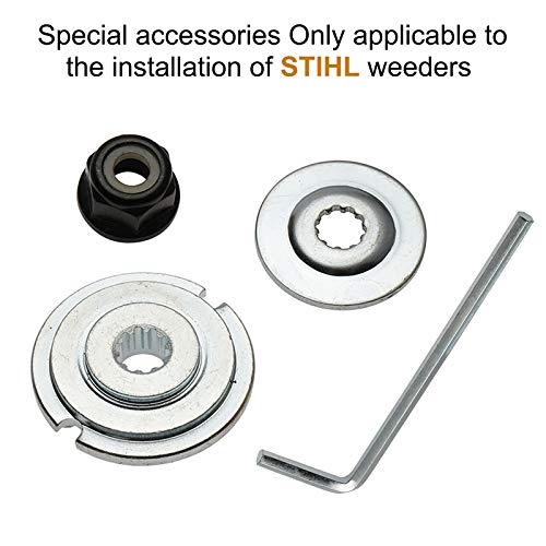 Patioer 2 Pack 9 Inch 20T Chainsaw Tooth Brush Blades for Cutter, Trimmer, Weed Eater, Lawnmower (2 Pack Different Adapter Kit Included)