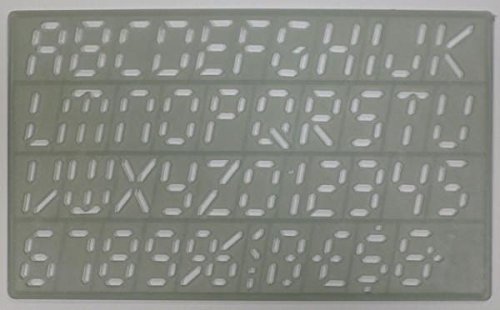 wiler Lettering Stencil - N301/30 Digital 30 mm