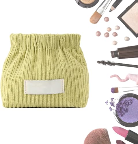 bacion Lot de 2 sacs de rangement élastiques en velours côtelé, organisateur de cravates à cheveux élastiques en velours côtelé, sac de voyage portable en velours côtelé, organisateur en velours