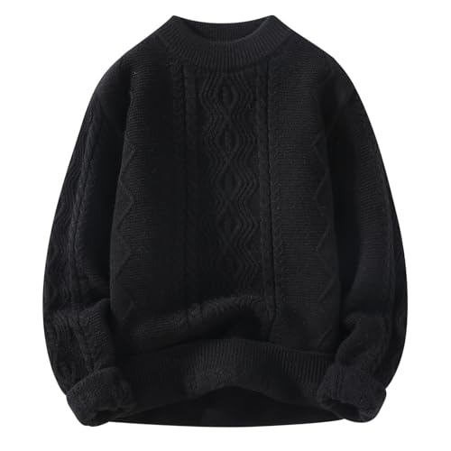 Muscularfit Big and Tall Casual Sweaters for Men Fall Fashion Crewneck Long Sleeve Sweater Loose Pullover Sweater Fall Outfit - Main Image