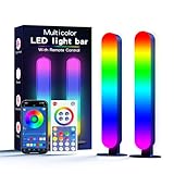 LED Light Bar, Music Sync RGB Light Bar, USB Ambient Lamp, Color Changing Gaming TV Backlight with Remote Control, 15 Dynamic Modes for Room (App Control)