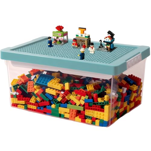 Toy Storage Organizer Bin for Lego, Plastic Organizer Box with