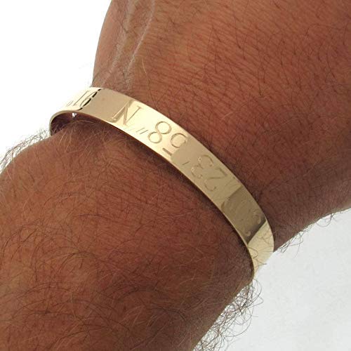 Mens Bracelet With Initials Personalized Mens Gold Cuff Engraved Bracelets For Men Customized Monogram Cuff 14K Gold Filled Cuff Husband Gift #TOP6