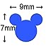 Hanaoka Disney Mickey Mouse Craft Punch (Red, Zinc Alloy, ABS Handle, Cartoon Style, Japan Import)