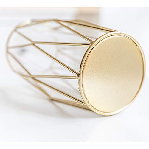 Geometric Glass Vase With Metal Bracket, Crystal Transparent Inner Vase, Hand-Plated Metal Geometric Vase, Gold Color Vase Decoration For Home Office Wedding Holiday Party Gifts #TOP4